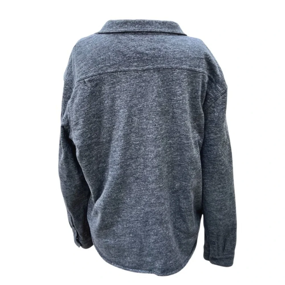 J Crew XL Gray Waffle Thermal‎ Lined Shirt Men Shacket Workwear Gorpcore Utility